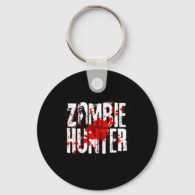 Porte-clés Fun Zombie Hunter Design Pour Garçons Filles Hallo (Recto)