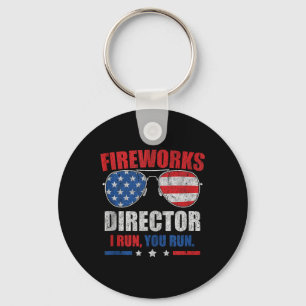 Porte-clés Funky 4 juillet Fireworks Directeur Je Vous Exécut