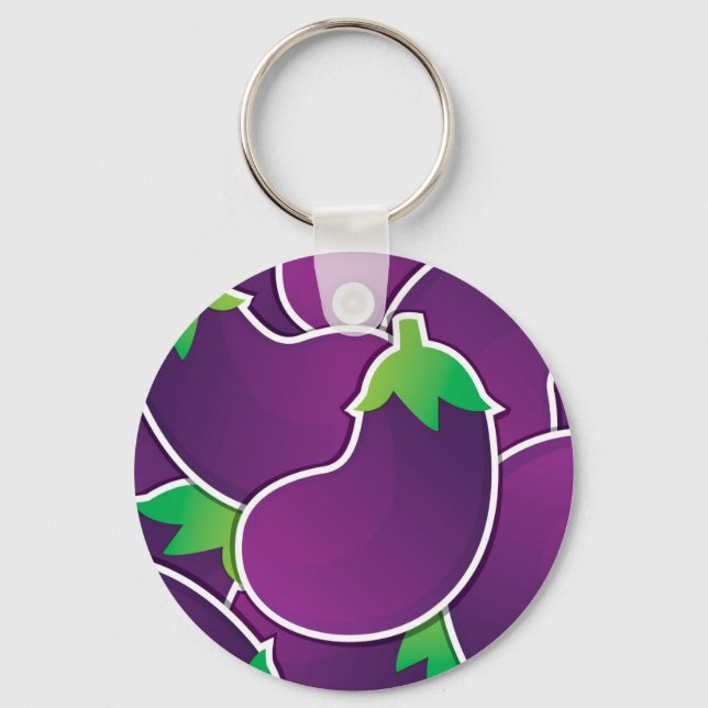 Porte-clés Funky eggplant (Recto)