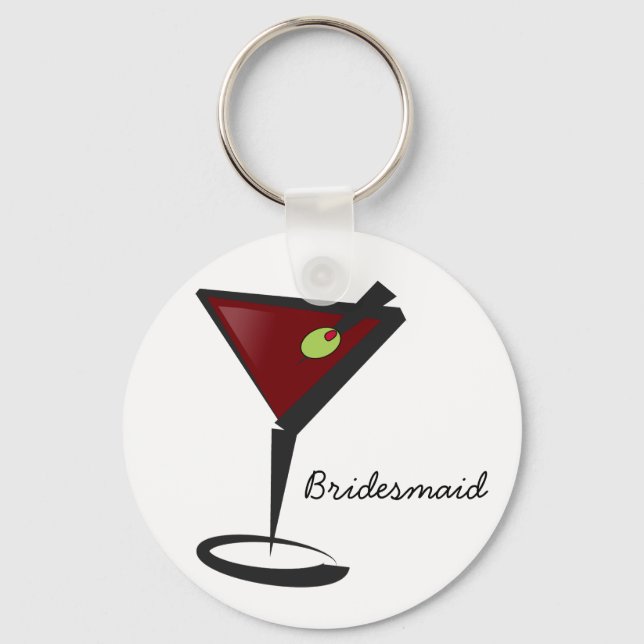 Porte-clés Funky martini Fun Bridesmaid Faveurs (Recto)