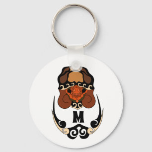 Porte-clés Funky Tortoise Chilling Monogramme