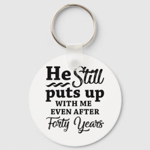 Porte-clés Funny 40ème anniversaire de Mariage