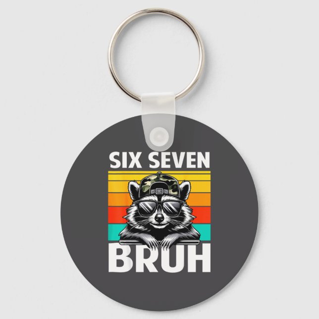 Porte-clés Funny 67 Meme Boys Kids Camo Hat Six Seven Bruh Ra (Recto)