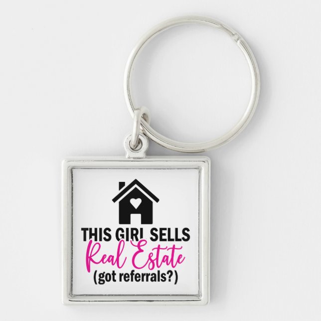 Porte-clés Funny Agent immobilier Home Broker Realtor (Devant)