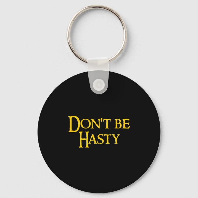 Porte-clés Funny Book - Don't Be Hasty  (Recto)