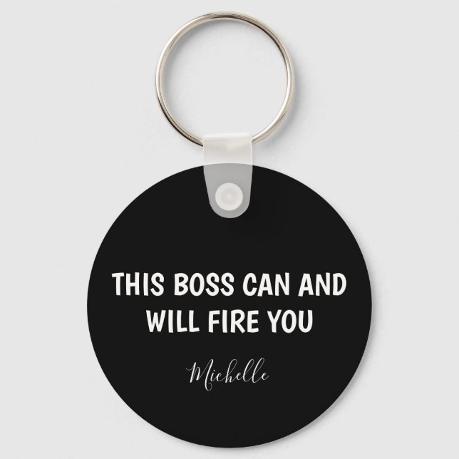 Porte-clés Funny Boss Personnalisé (Recto)