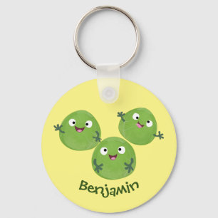 Porte-clés Funny Brussels sprouts vegetables cartoon