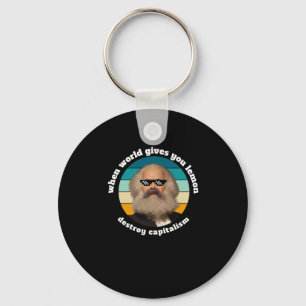Porte-clés Funny Capitalisme Karl Marx Sticker