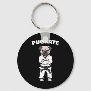 Porte-clés Funny Carlin mignon Karate Black Belt Martial Art