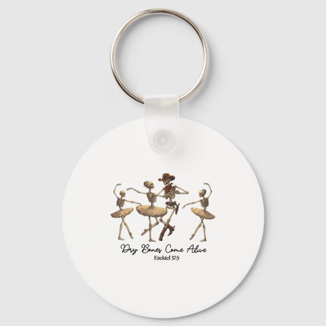 Porte-clés Funny Christian Halloween Ballet Cowboy Skeleton P (Recto)