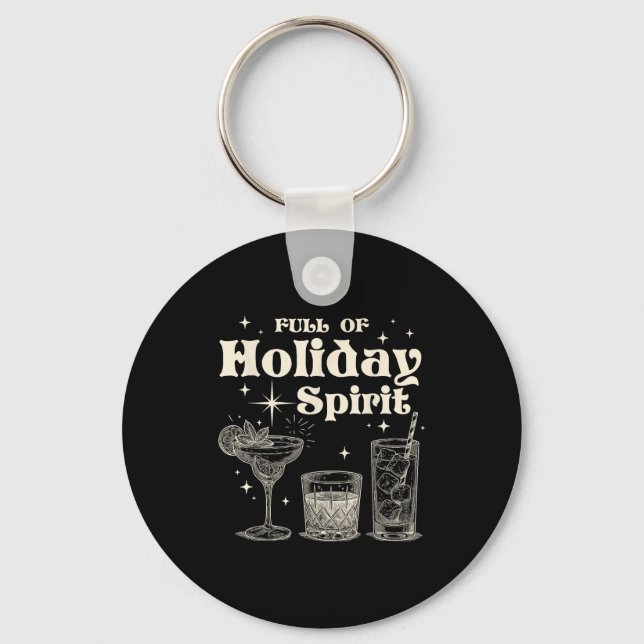 Porte-clés Funny Christmas Drinking Full Of Holiday Srit  (Recto)