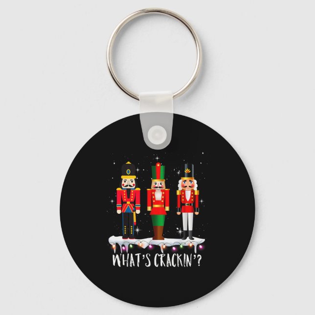 Porte-clés Funny Christmas Family Whats Crackin_ Nutcracker - (Recto)