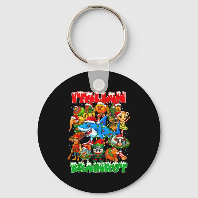 Porte-clés Funny Christmas Italian Brain Rot Italian Brainrot (Recto)