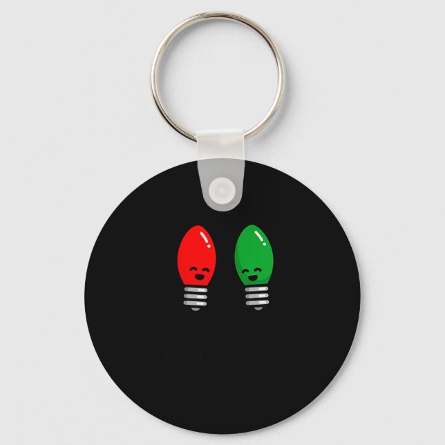 Porte-clés Funny Christmas Lights Pun Working Over Holidays_  (Recto)