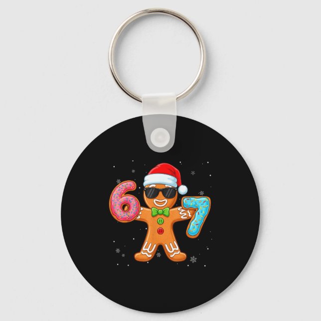 Porte-clés Funny Cool Gingerbread Six Seven 67 Ice Cream Drip (Recto)