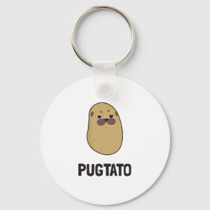 Porte-clés Funny Cute Dog Pug Potato Pets Adorable Dog Lover