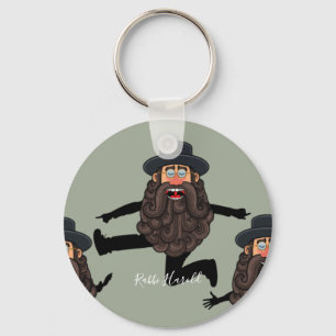 Porte-clés FUNNY Dancing RABBI Personnalisé avec texte