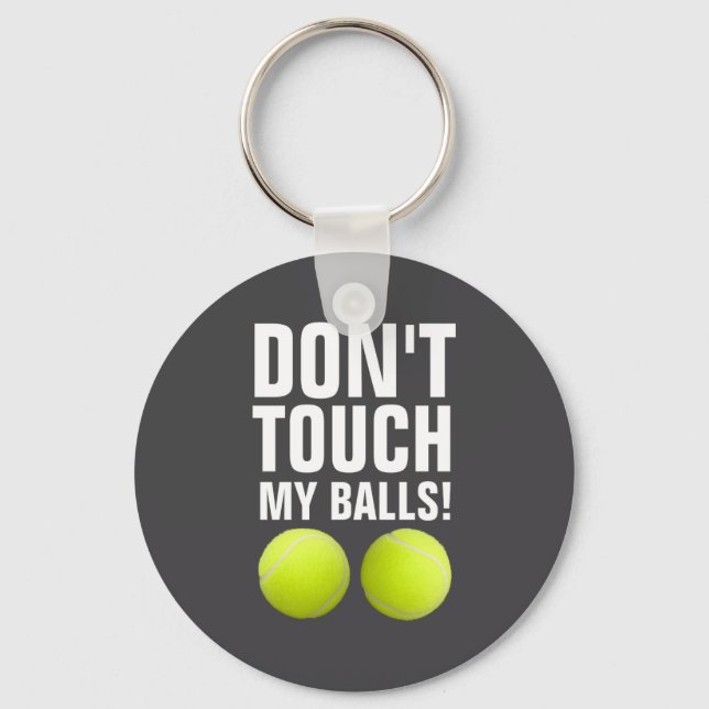 Porte-clés Funny Dont Touch My Pandemic Tennis  (Recto)