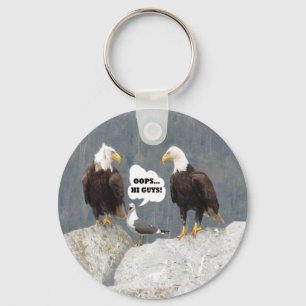 Porte-clés Funny Eagles et Seagull Porte - clé Bouton de base