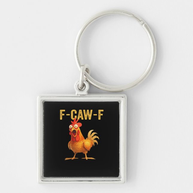 Porte-clés Funny F-Caw-F Chicken Creative Casual (Devant)