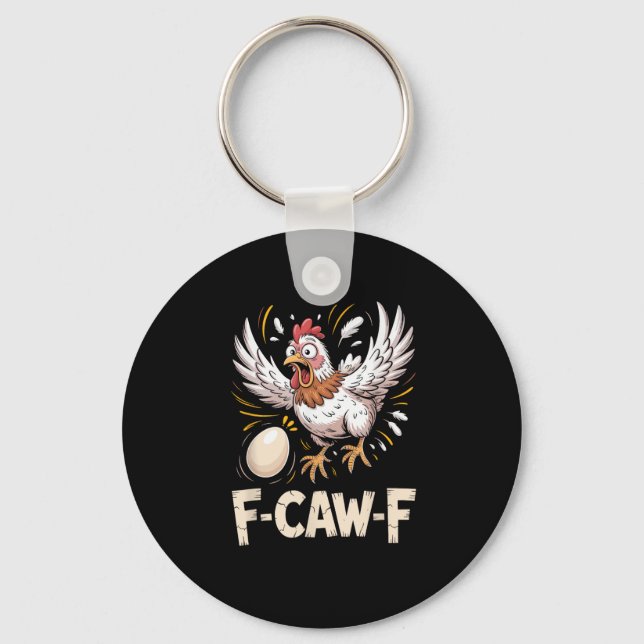Porte-clés Funny F-Caw-F Hen Creative Casual (Recto)