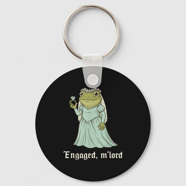 Porte-clés Funny Frog Engagement Matching Couples Tee Snarky  (Recto)