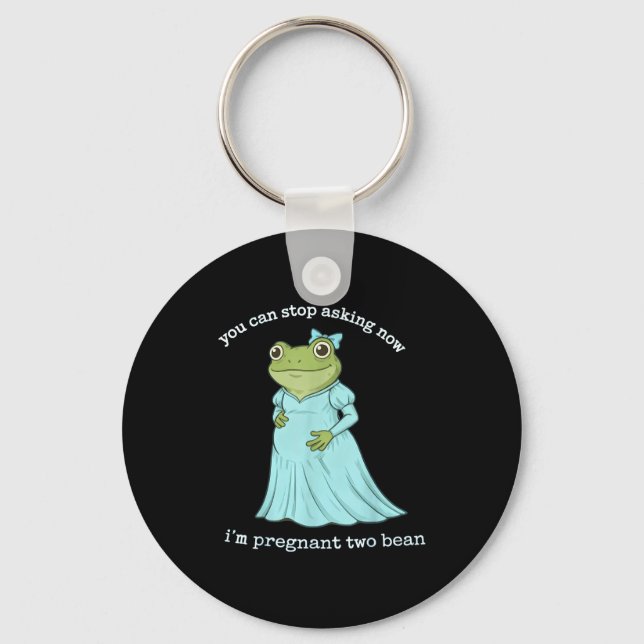 Porte-clés Funny Frog Pregnancy Announcement Medieval Pregnan (Recto)