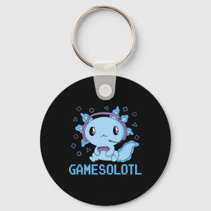 Porte-clés Funny Gamesolotl Anime Kawaii Gaming Axolotl