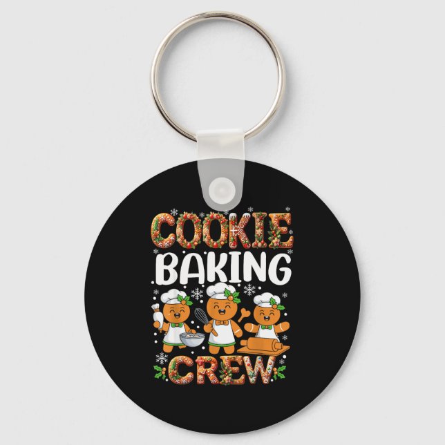 Porte-clés Funny Gingerbread Lovers Cookie Baking Crew Christ (Recto)