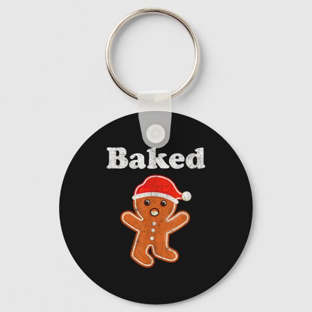 Porte-clés Funny Gingerbread Man Baked Cookie Baking Adult Ch (Recto)