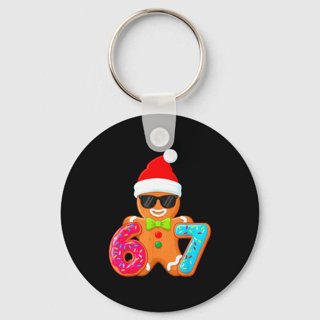 Porte-clés Funny Gingerbread Six Seven 67 Ice Cream Drip Chri (Recto)