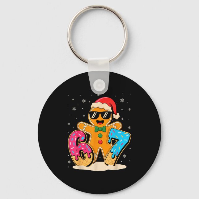 Porte-clés Funny Gingerbread Six Seven 67 Ice Cream Drip Chri (Recto)