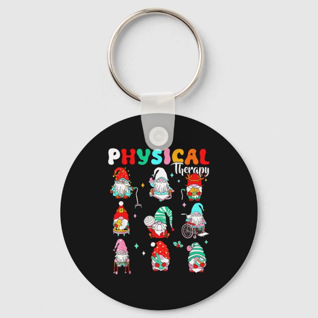 Porte-clés Funny Gnome Physical Therapy Pt Physical Therast C (Recto)