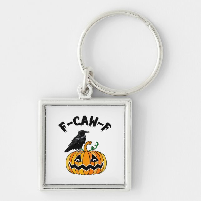 Porte-clés Funny Gothic Crow Humor F-Caw-F Essential (Devant)