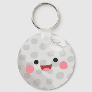 Porte-clés Funny Happy Kawaii Golf Ball Nom de Golfeur Enfant