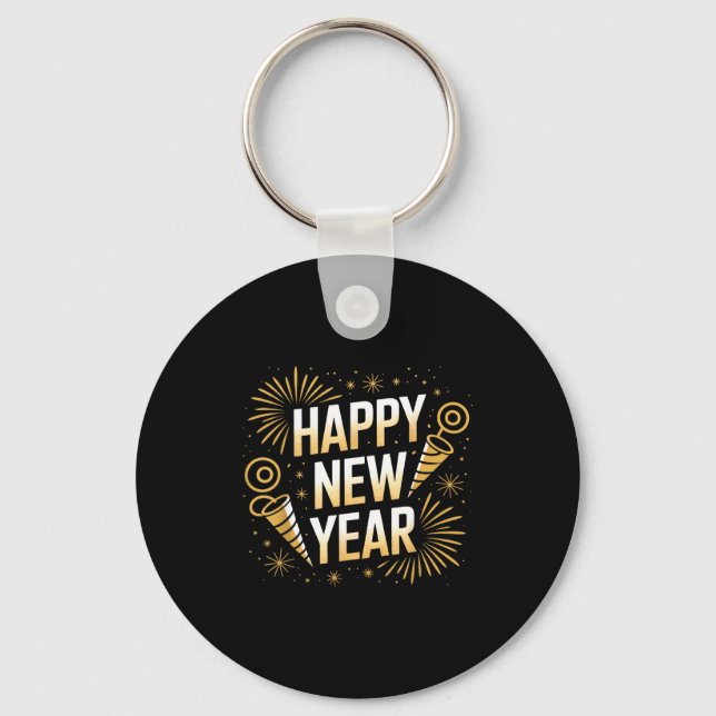 Porte-clés Funny Happy New Year Couple Matching  (Recto)