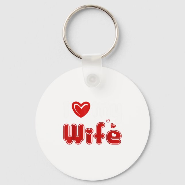 Porte-clés Funny I Love My Wife  (Recto)