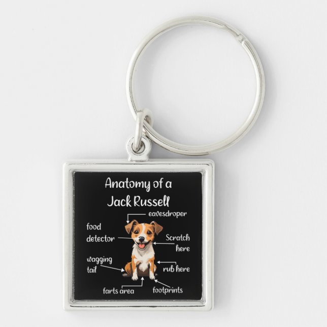 Porte-clés Funny Jack Russell Terrier Chien (Devant)