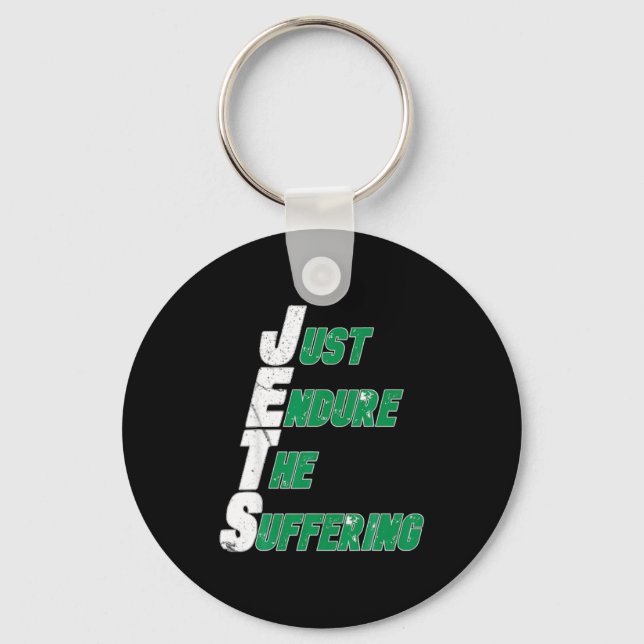 Porte-clés Funny Jets Just Endure The Suffering Football  (Recto)