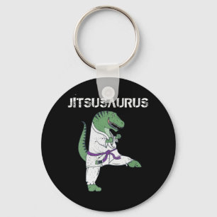 Porte-clés Funny Jujitsu, T-Rex Jiu Jitsu Black Belt