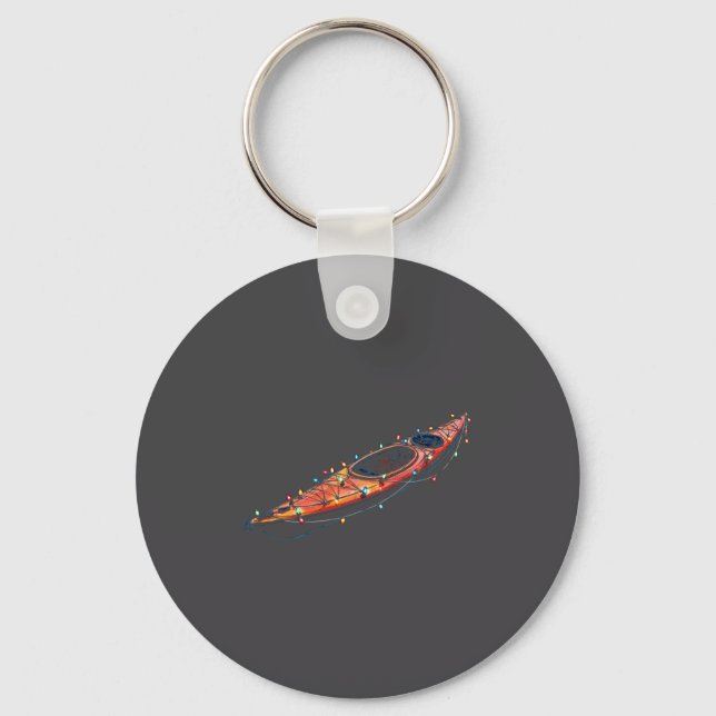 Porte-clés Funny Kayak Christmas Graphics Lights Lover Kayaki (Recto)