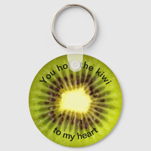 Porte-clés Funny Kiwi message de jeu de nourriture