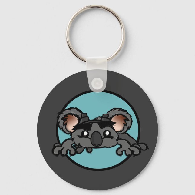 PORTE-CLÉS FUNNY KOALA BEAR ROUND PORTE - CLÉ (Recto)