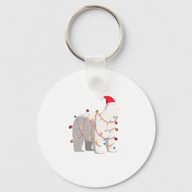 Porte-clés Funny Lar Bear Christmas Graphics Animal Lights Lo (Recto)