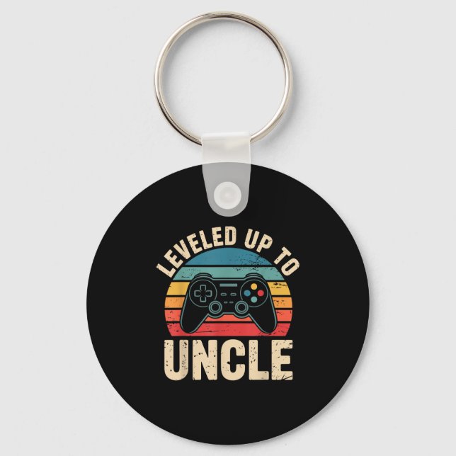 Porte-clés Funny Leveled Up To Uncle Video Gamers Gaming Cute (Recto)