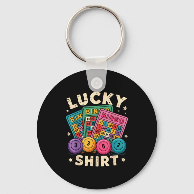 Porte-clés Funny Lucky Bingo Funny Gambling Bingo Player Men  (Recto)