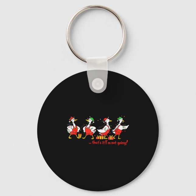 Porte-clés Funny Merry Duckmas Quackmas Pajama Duck Christmas (Recto)