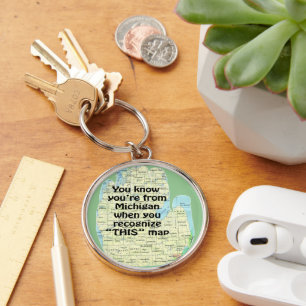 Porte-clés Funny Michigan Yooper UpNorth Michigander plaisant