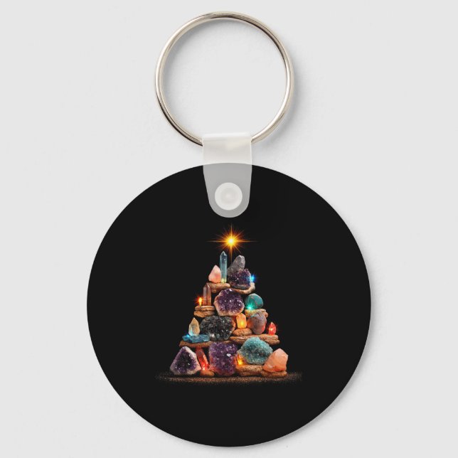 Porte-clés Funny Minerals Christmas Tree Graphic Crystals  (Recto)