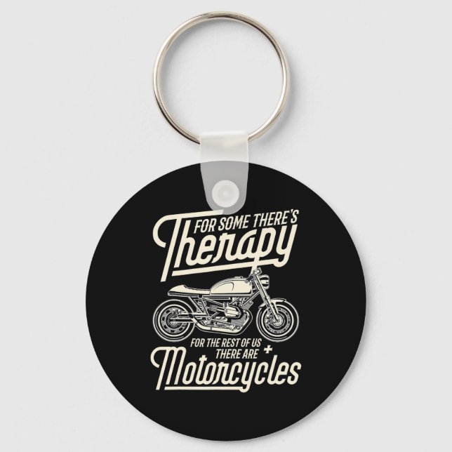 Porte-clés Funny Motorcycle Rider Rapy - Biker Cadeau (Recto)